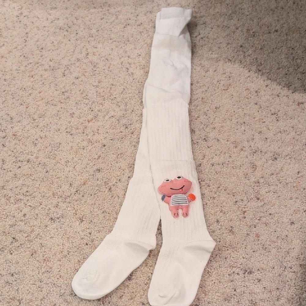 Pink Tights with Frog Design